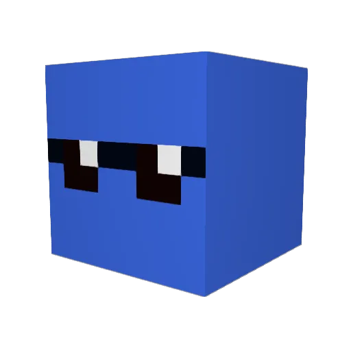 Pilguin Minecraft avatar head, 3D render