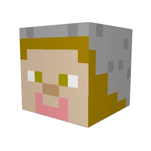 PilhaZ Minecraft avatar head, 3D render