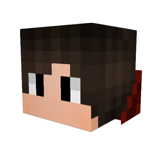 Pilimeni Minecraft avatar head, 3D render
