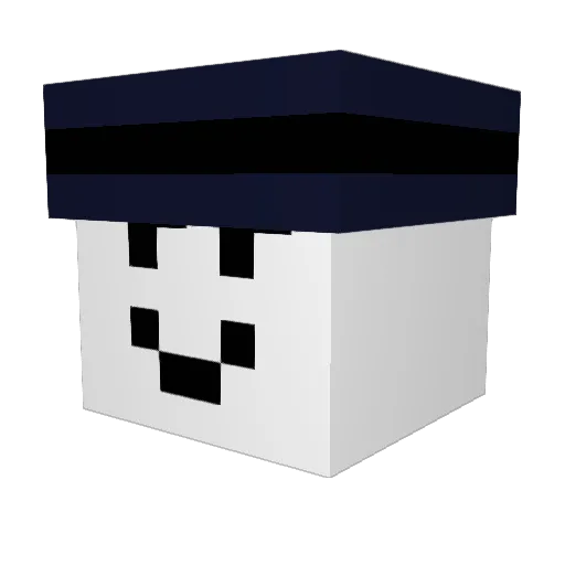 Pilimo Minecraft avatar head, 3D render