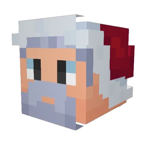 Pilip007 Minecraft avatar head, 3D render