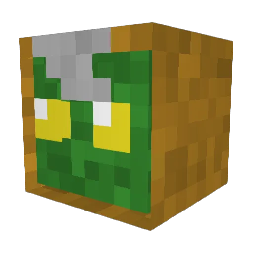 Pilipy Minecraft avatar head, 3D render