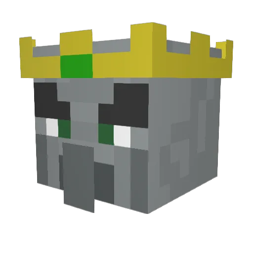 Pillager Minecraft avatar head, 3D render