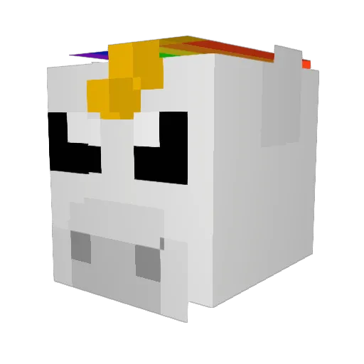 Pillodillo Minecraft avatar head, 3D render