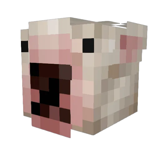 PillowBorger Minecraft avatar head, 3D render