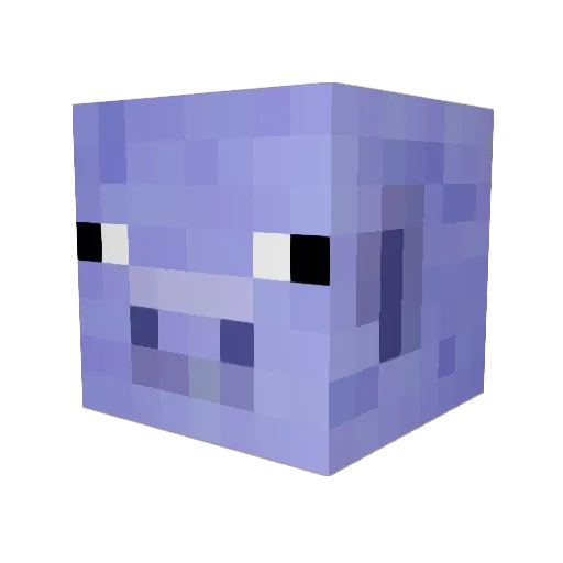 Pillpip Minecraft avatar head, 3D render