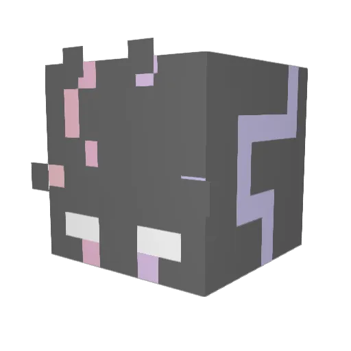 Pillvi Minecraft avatar head, 3D render