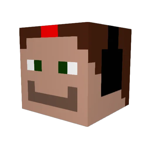 PiloTomcat Minecraft avatar head, 3D render