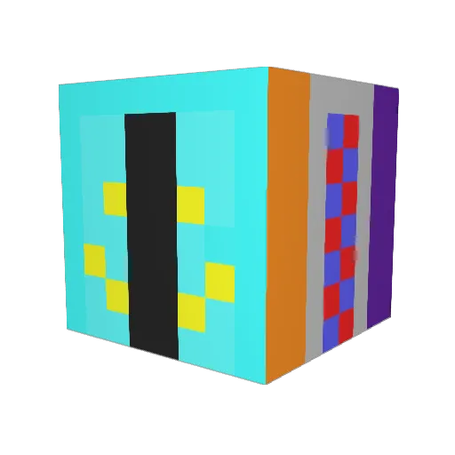 Pilot127 Minecraft avatar head, 3D render