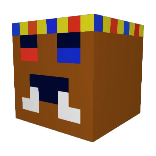 Pilot329 Minecraft avatar head, 3D render