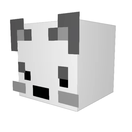 PilotBlueBlack Minecraft avatar head, 3D render