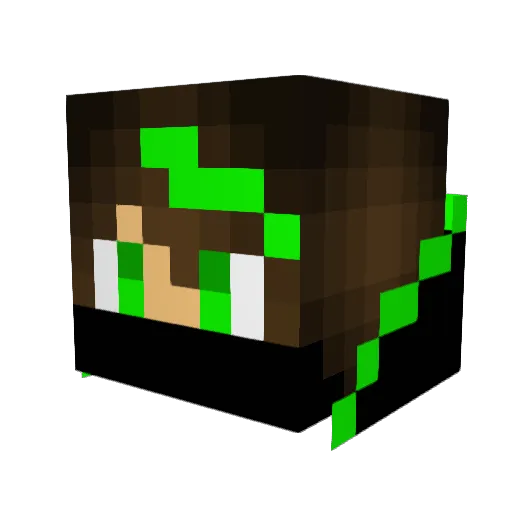 PilotMason Minecraft avatar head, 3D render