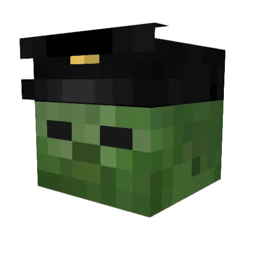 PilotPhil Minecraft avatar head, 3D render