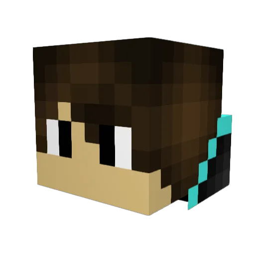 PilotTariq Minecraft avatar head, 3D render