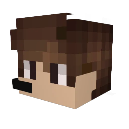Pilote365 Minecraft avatar head, 3D render