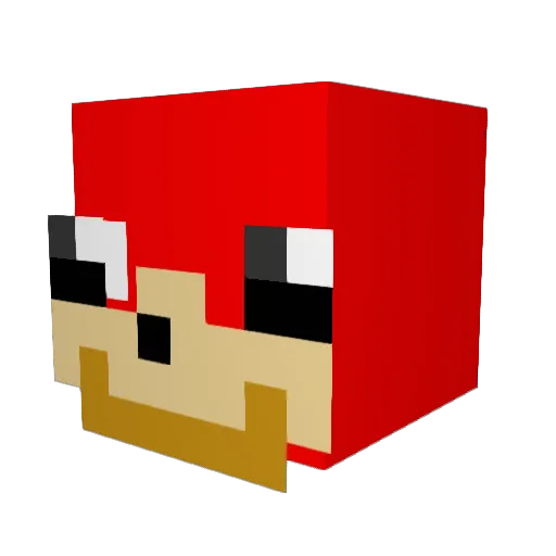 Pilotony Minecraft avatar head, 3D render