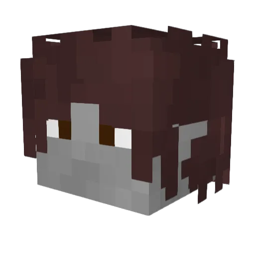 Pilotor Minecraft avatar head, 3D render