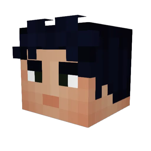 Pilott__ Minecraft avatar head, 3D render
