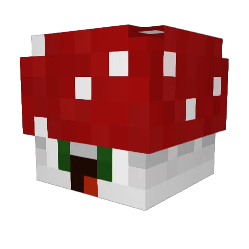 PilzBlock Minecraft avatar head, 3D render