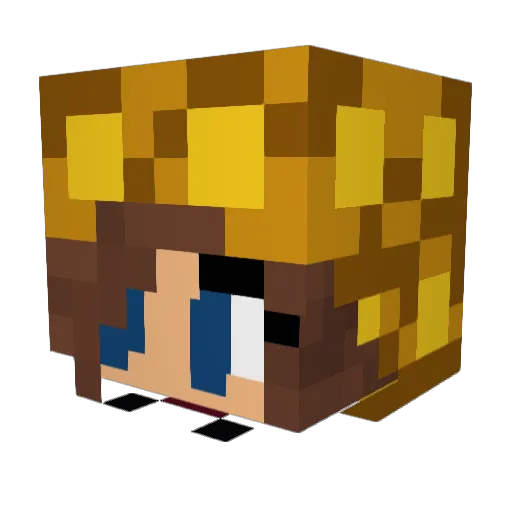 PilzKloesschen Minecraft avatar head, 3D render