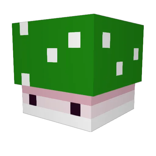 PilzYxnn Minecraft avatar head, 3D render