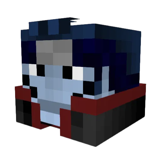 Pilzschnitzel Minecraft avatar head, 3D render