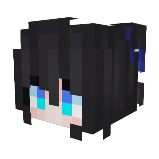 Pim_oof Minecraft avatar head, 3D render
