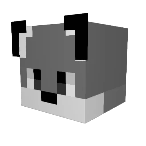 Pimasz Minecraft avatar head, 3D render