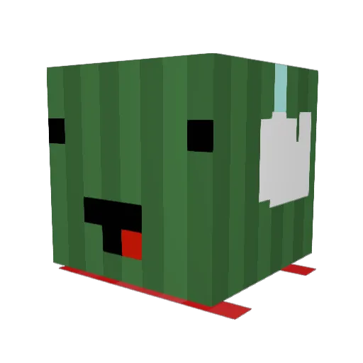 Pimbo Minecraft avatar head, 3D render