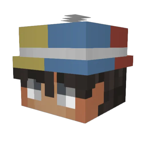 Pimf Minecraft avatar head, 3D render