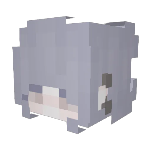 PimiLia Minecraft avatar head, 3D render