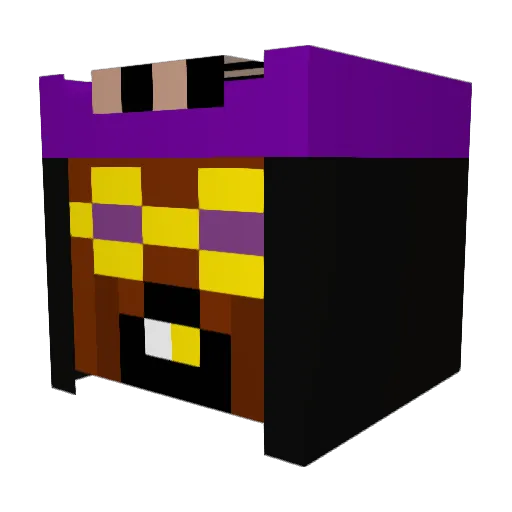Pimp1000 Minecraft avatar head, 3D render