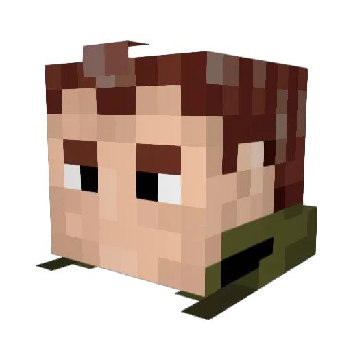 PimpAttitude Minecraft avatar head, 3D render