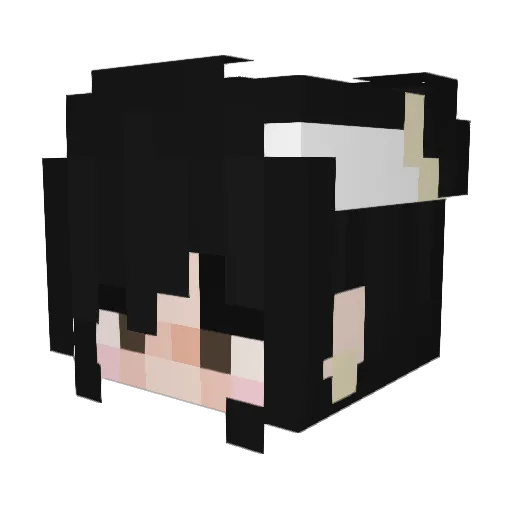 Pimpega Minecraft avatar head, 3D render