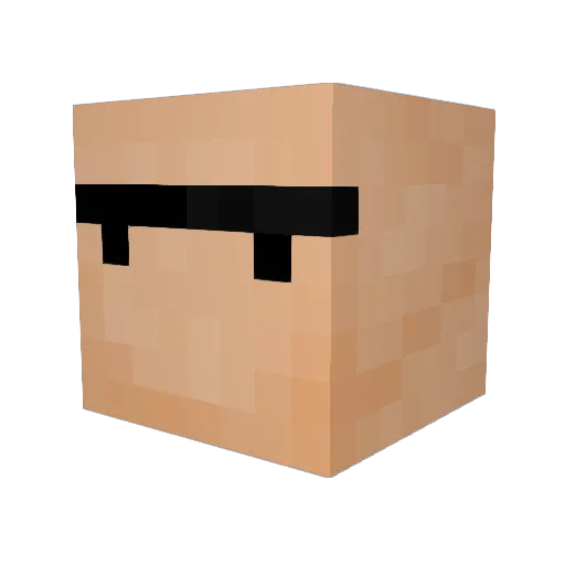 Pimpez Minecraft avatar head, 3D render