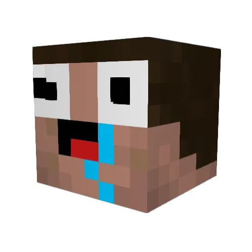 Pimpfel Minecraft avatar head, 3D render