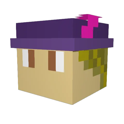 PimpinIsEasy Minecraft avatar head, 3D render