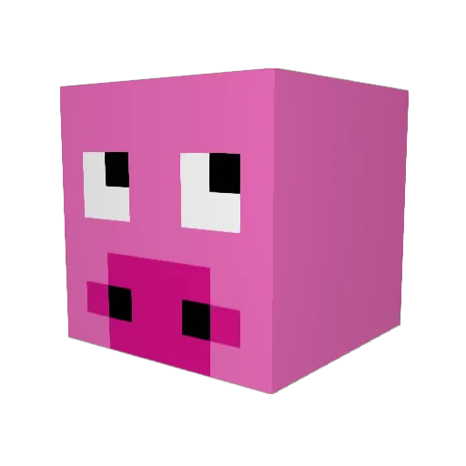 Pimpsa_Possu Minecraft avatar head, 3D render