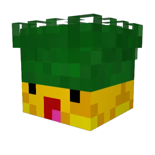 Pin3apppl3 Minecraft avatar head, 3D render
