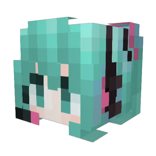 Pin9Cun Minecraft avatar head, 3D render