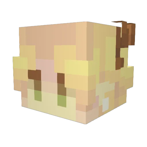 PinEdit Minecraft avatar head, 3D render