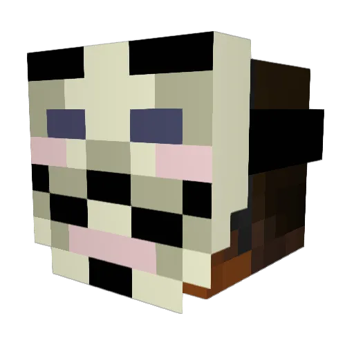 PinGOBvE Minecraft avatar head, 3D render