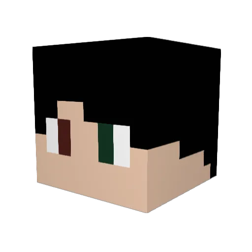 PinKHaLL Minecraft avatar head, 3D render