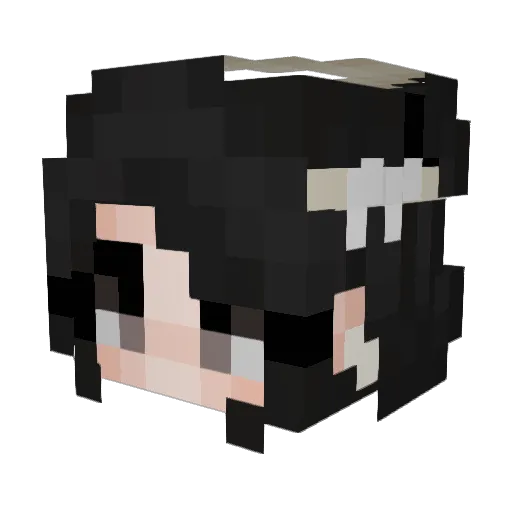 PinKittyeu Minecraft avatar head, 3D render