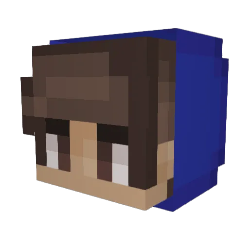 PinTheTin Minecraft avatar head, 3D render