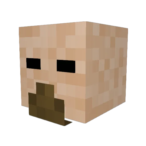 Pin_Wi Minecraft avatar head, 3D render