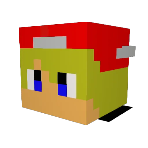 Pina_13 Minecraft avatar head, 3D render