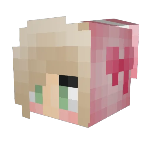 Pinaizee Minecraft avatar head, 3D render