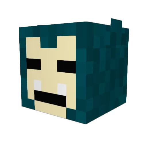 PinanKle Minecraft avatar head, 3D render