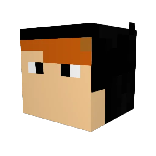 Pinaps Minecraft avatar head, 3D render